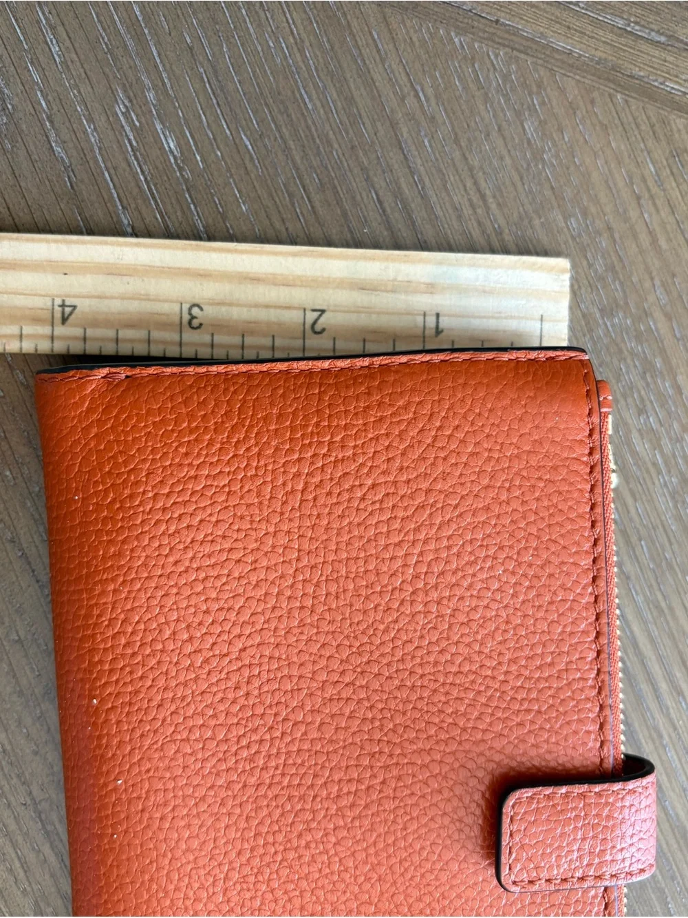 Michael Kors Orange Pebbled Leather Wristlet